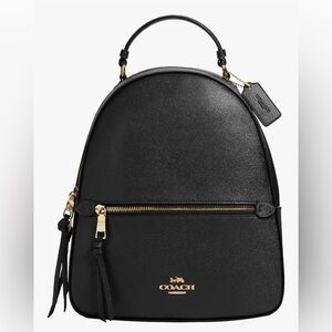 Pre-Owned Black Coach Crossgrain Leather Jordyn Backpack